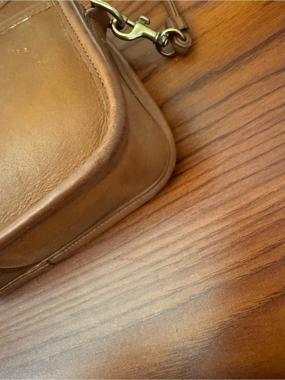 Coach Tan Leather Messenger Crossbody